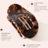 Lenoites Eco-Friendly Flat Hair Clip Bronze Leopard