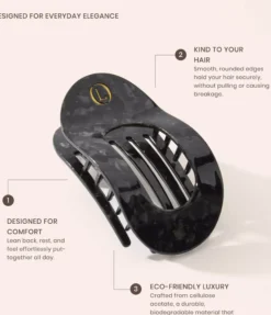 Lenoites Eco-Friendly Flat Hair Clip Space Black