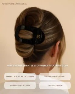 Lenoites Eco-Friendly Flat Hair Clip Space Black