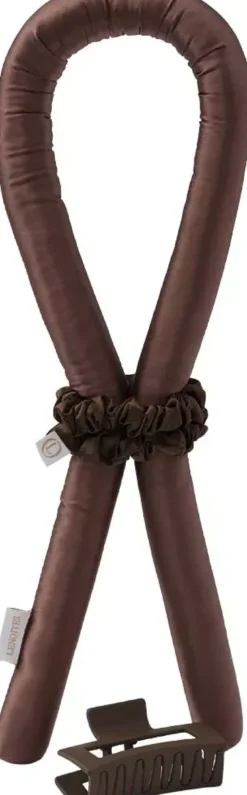 Lenoites Heatless Curls in Mulberry Silk Small Brown