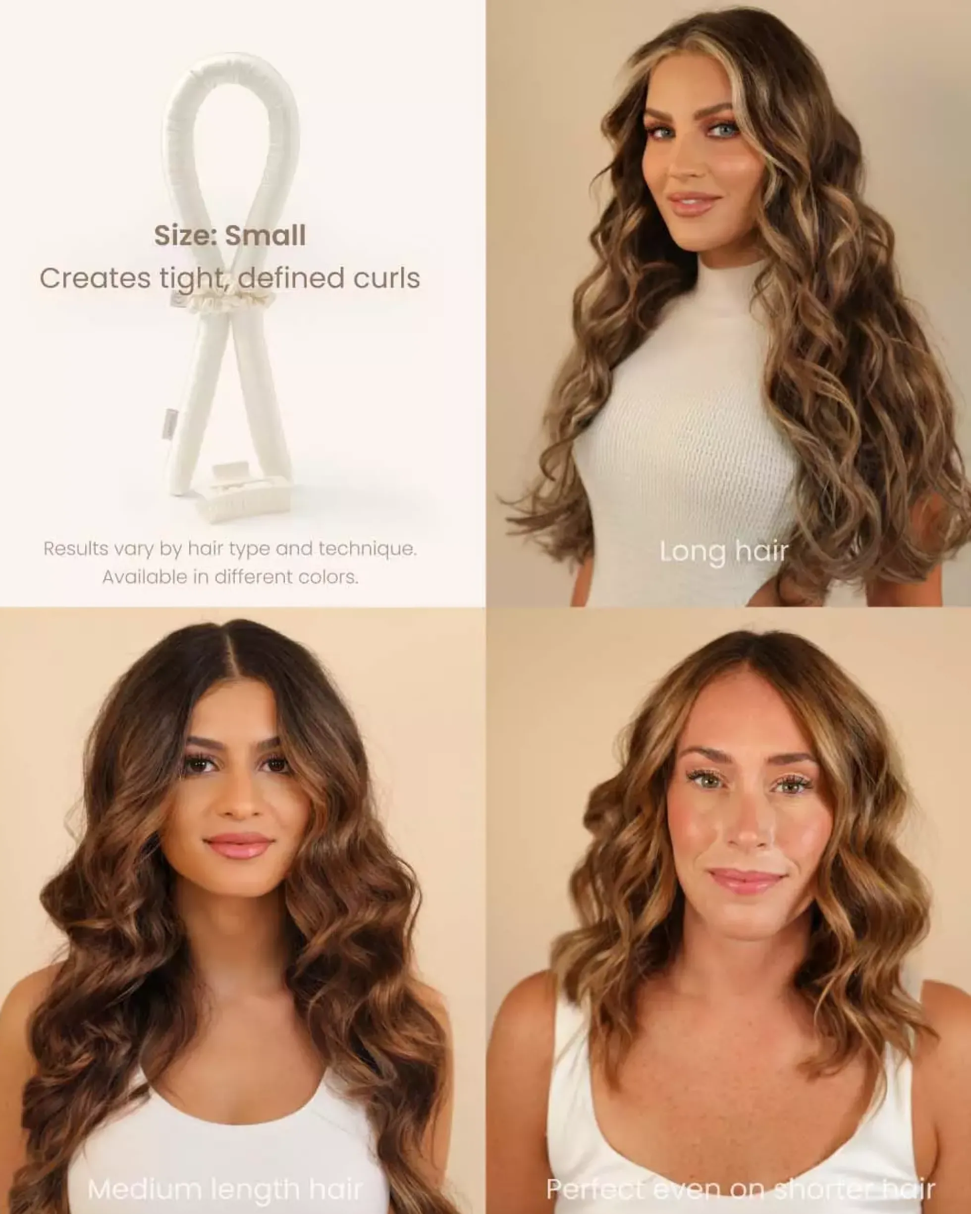 Lenoites Heatless Curls in Mulberry Silk Small Brown