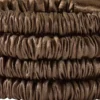 Lenoites Mulberry Silk Skinny Scrunchies Brown