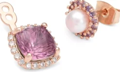 Lily and Rose Colette earrings Amethyst pink