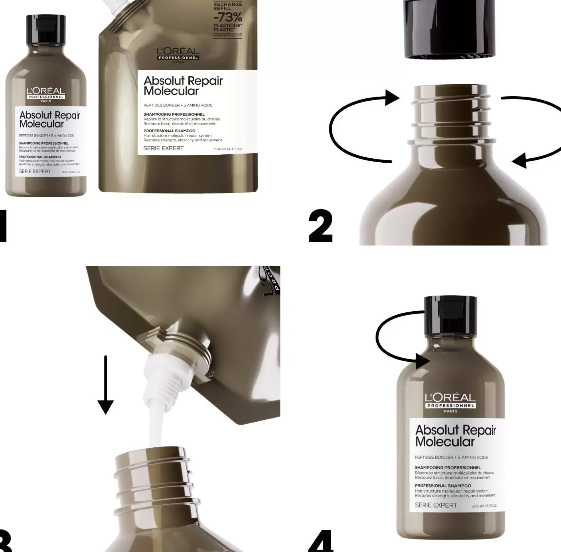 L'Oréal ProfessionnelAbsolut Repair Molecular Absolut Repair Molecular Shampoo Refill 500 ml