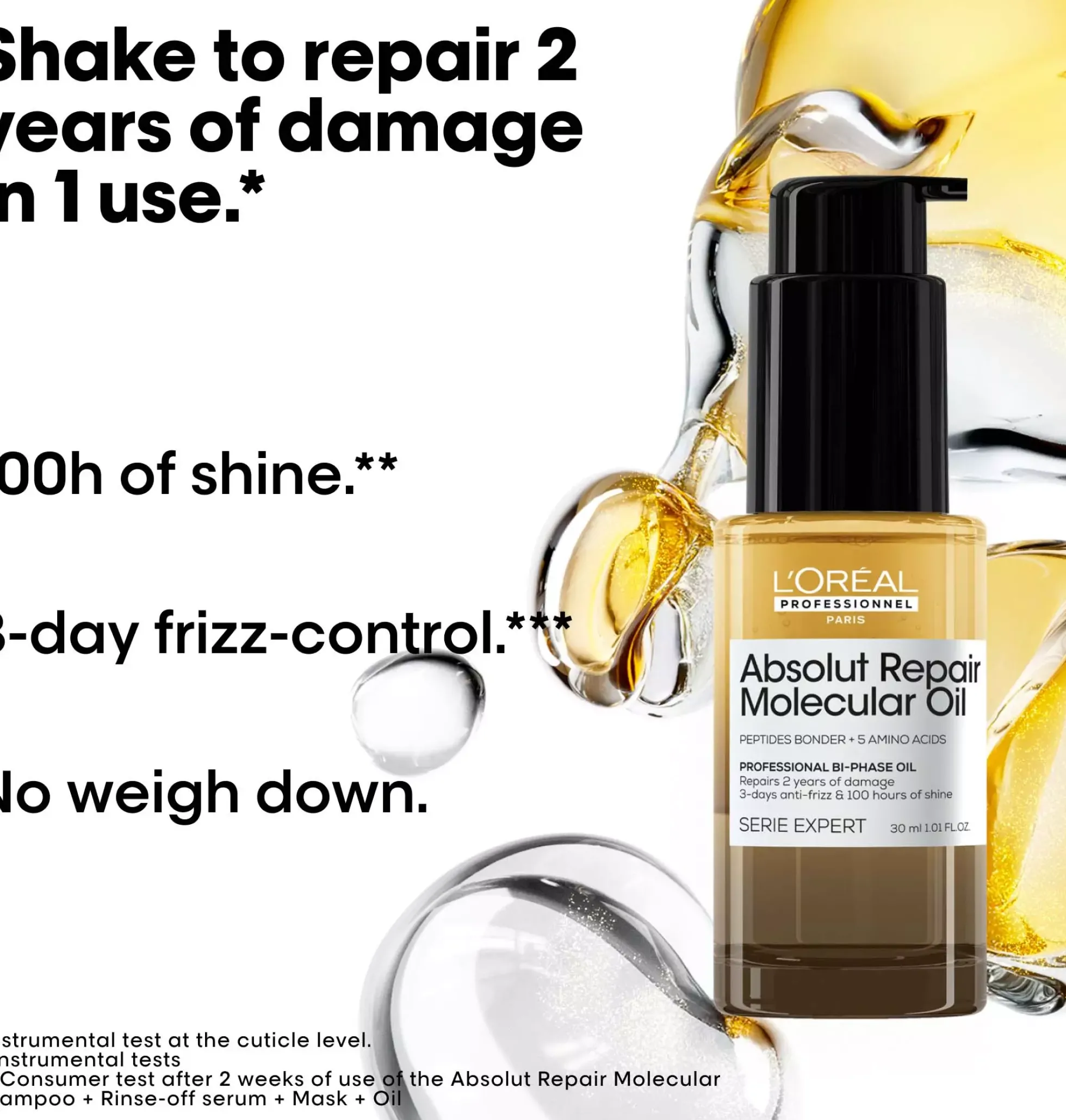 L'Oréal ProfessionnelAbsolut Repair Molecular Bi-phase Oil 90 ml