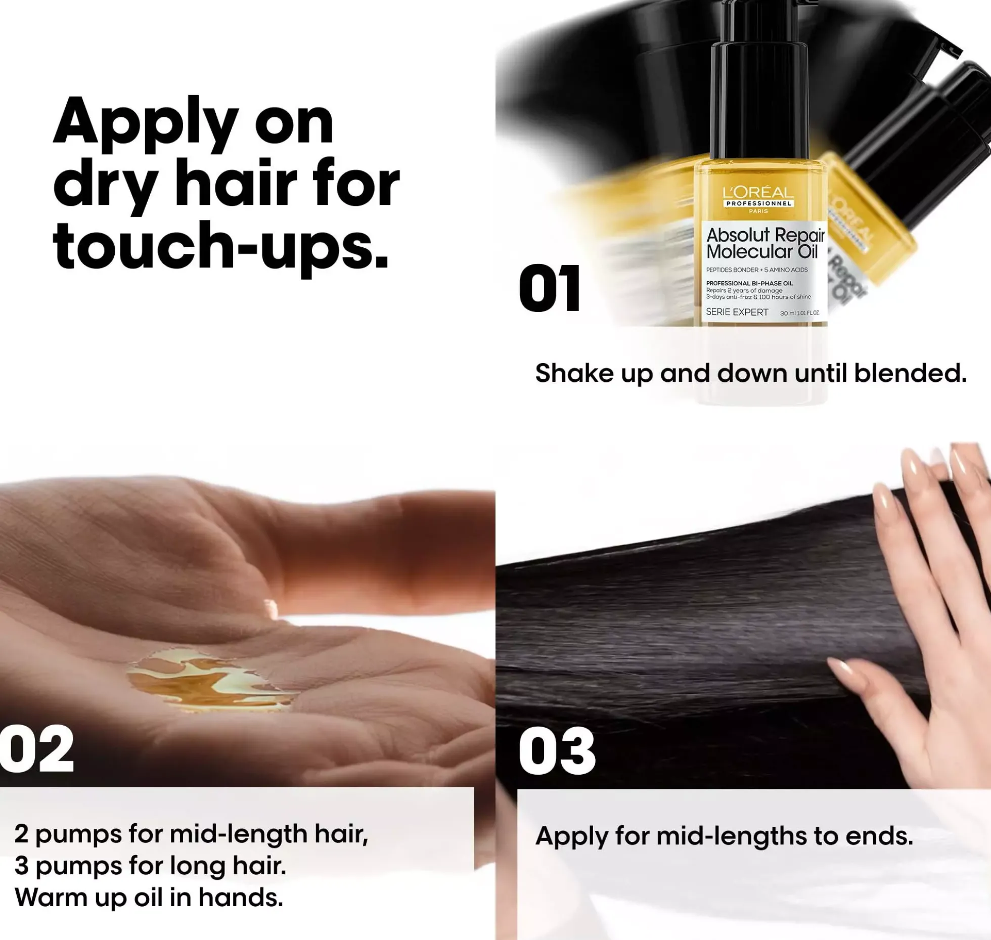 L'Oréal ProfessionnelAbsolut Repair Molecular Bi-phase Oil 90 ml