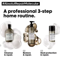 L'Oréal Professionnel absolut repair molecular shampoo and rinse-out serum