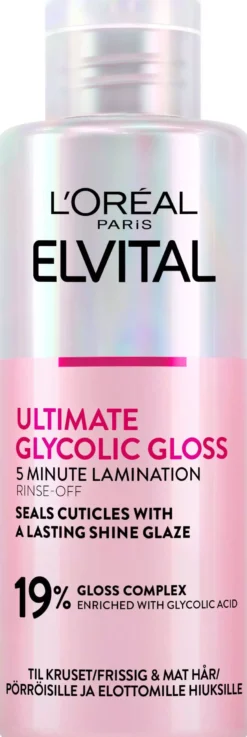 Loreal ParisElvital Glycolic Gloss Ultimate Rinse-Off Treatment For Dull Hair 200 ml