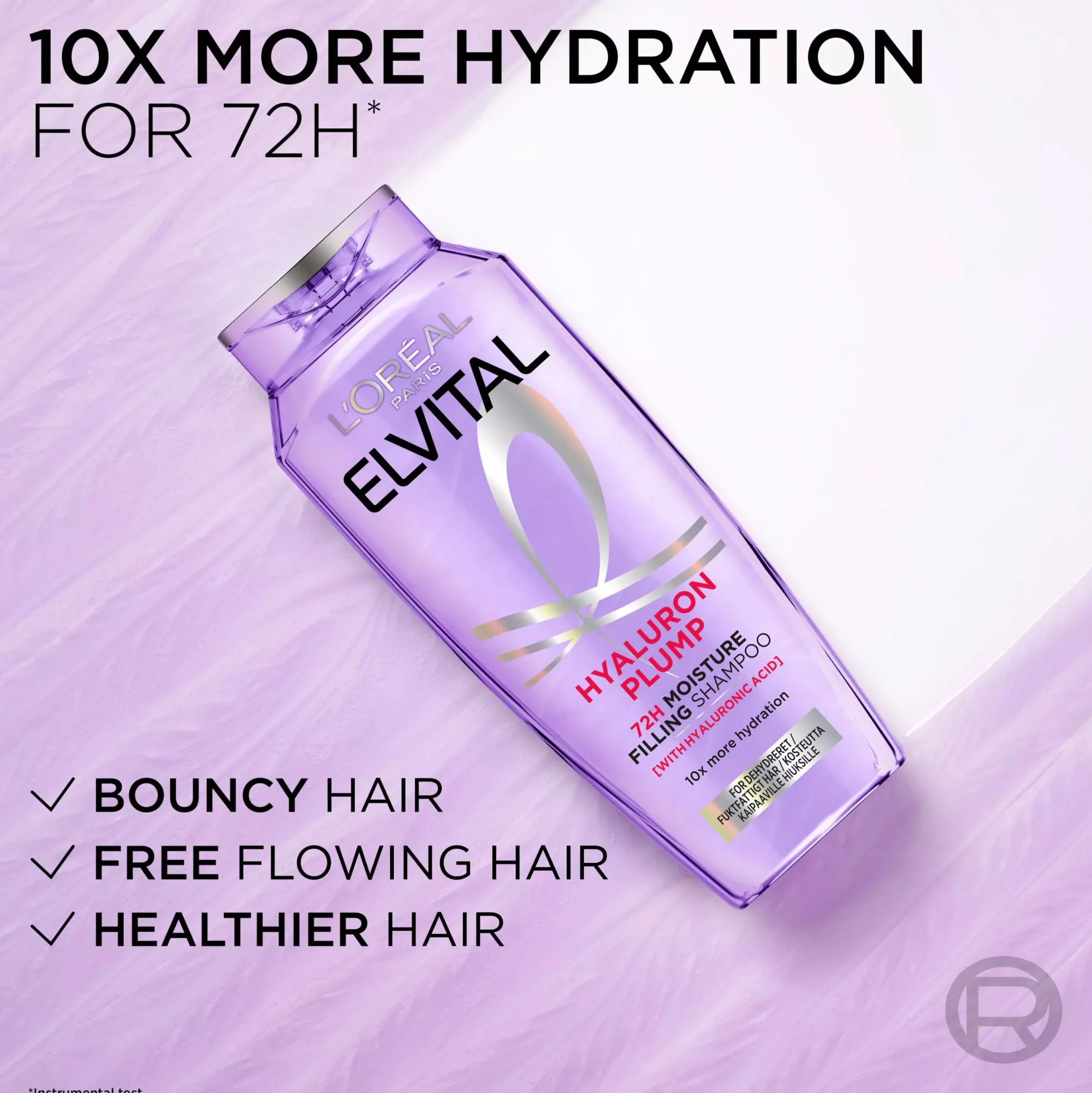 Loreal ParisElvital Hyaluron Plump Shampoo for Dehydrated Hair 1000 ml
