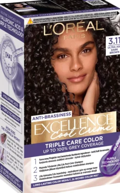 Loreal ParisExcellence Cool Creme Triple Care Color 5,11 Ultra Ash Light Brown
