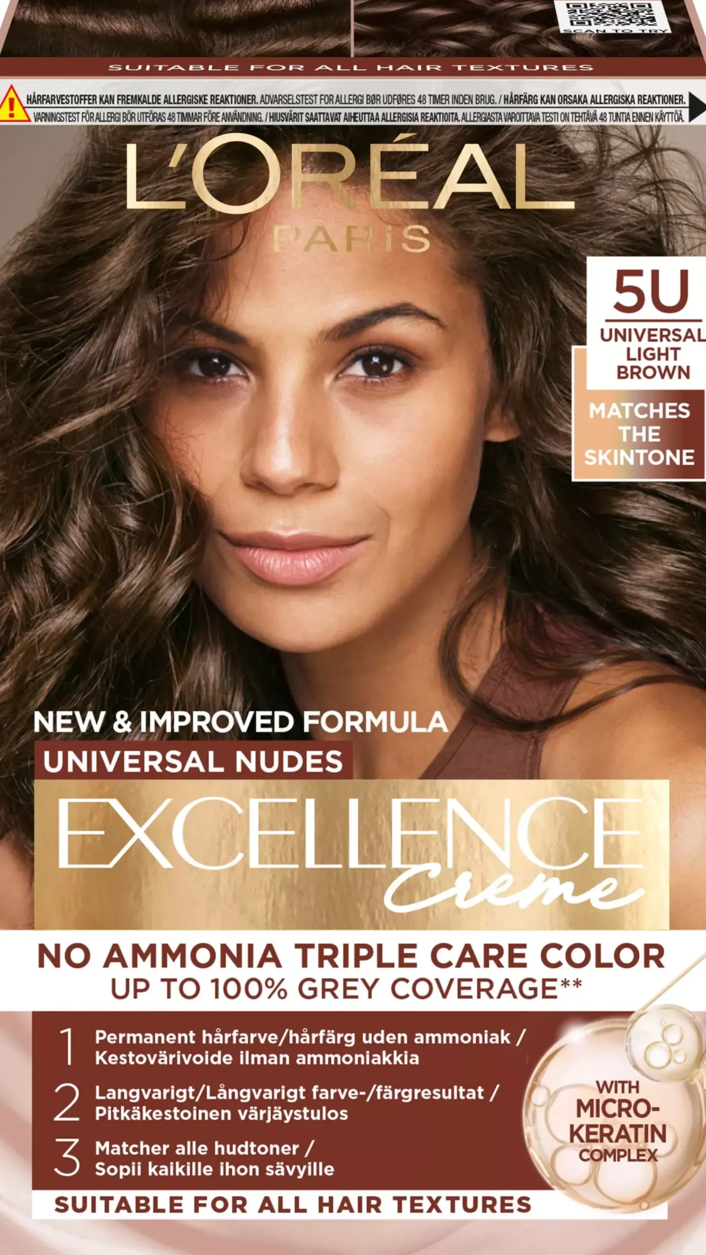 Loreal Paris Excellence Creme Universal Nudes 5U Universal Light Brown