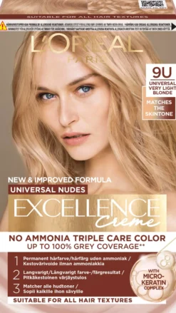 Loreal Paris Excellence Creme Universal Nudes 9U Universal Very Light Blonde
