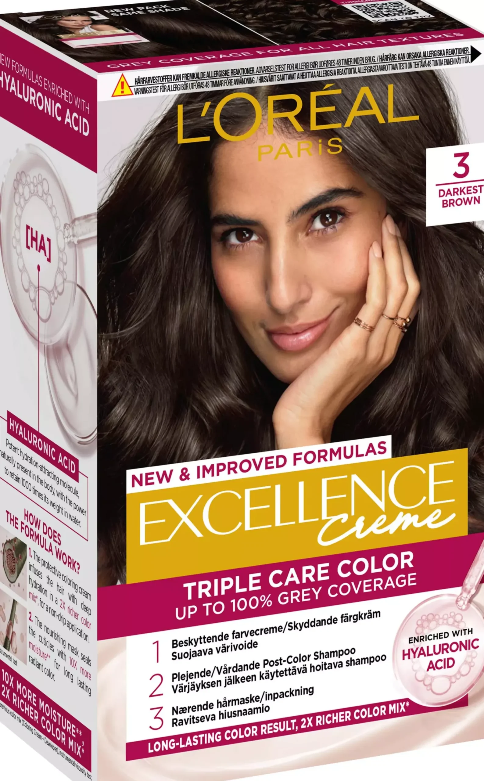 Loreal ParisExcellence Crème Triple Care Color 4 Brown