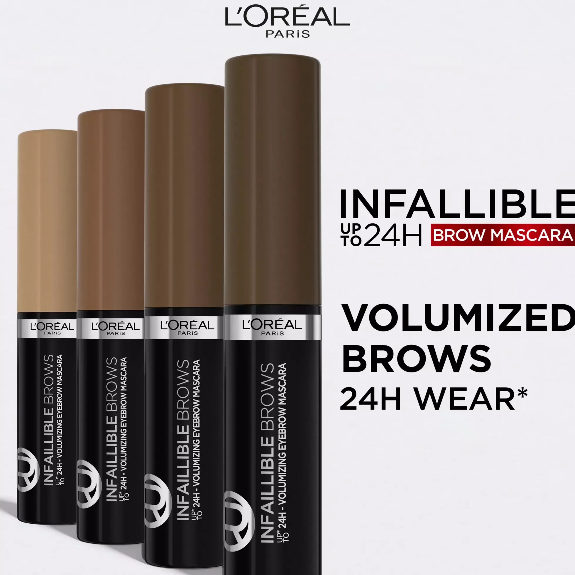 Loreal ParisInfaillible Brows 24H Volumizing Eyebrow Mascara 1.0 Ebony