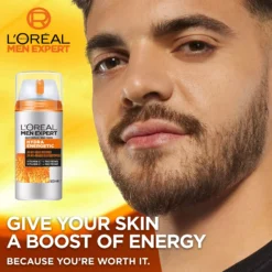Loreal ParisMen Expert Hydra Energetic Shower Gel 1000 ml & 24H Anti-Tiredness Moisturiser 100 ml