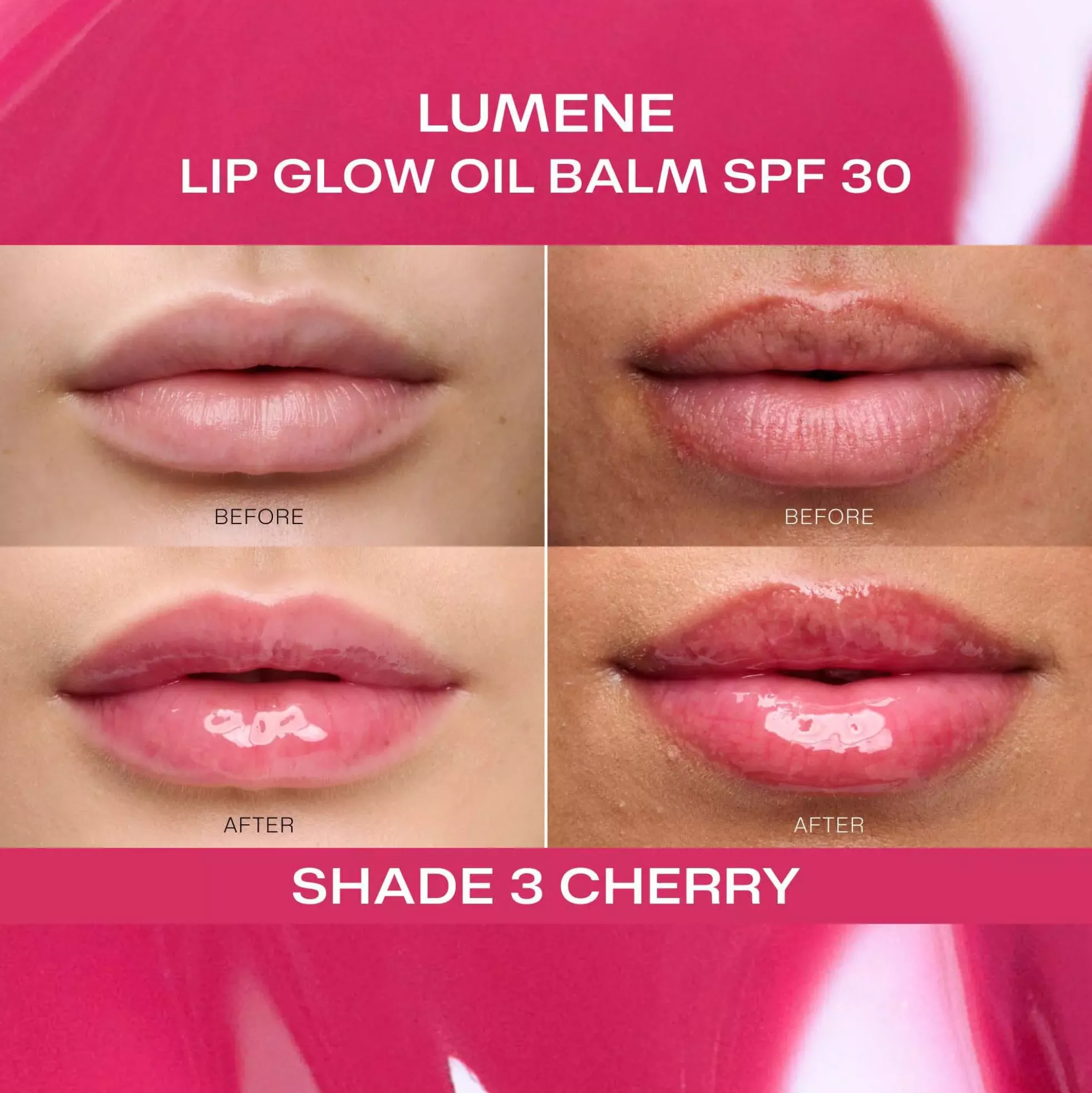 Lumene Lip Glow Oil Balm 5 Raspberry