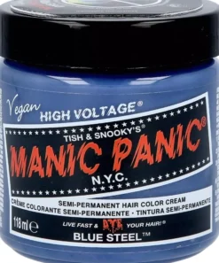 Manic Panic Semi-Permanent Hair Color Cream Blue Steel
