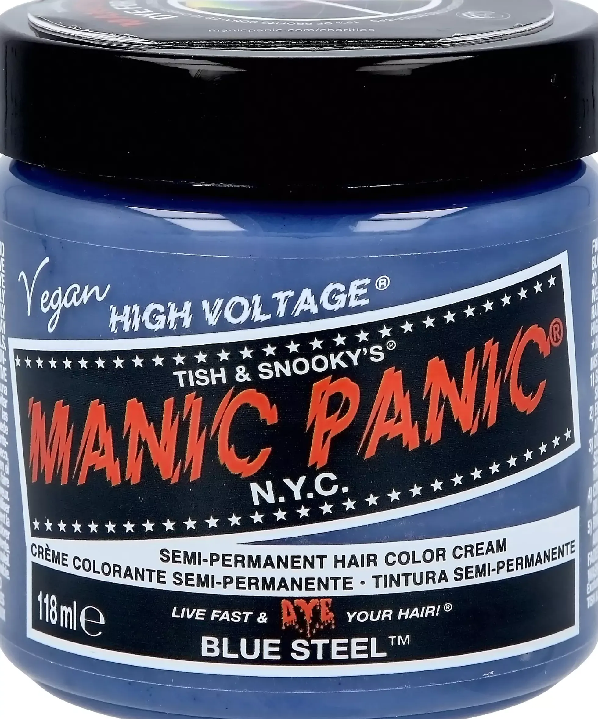 Manic Panic Semi-Permanent Hair Color Cream Blue Steel