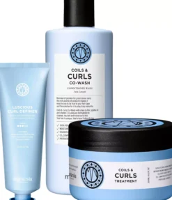 maria nilaCoils & Curls Bundle Conditioner Wash 350 ml & Masque 250 ml Luscious Curl Gel 125 ml
