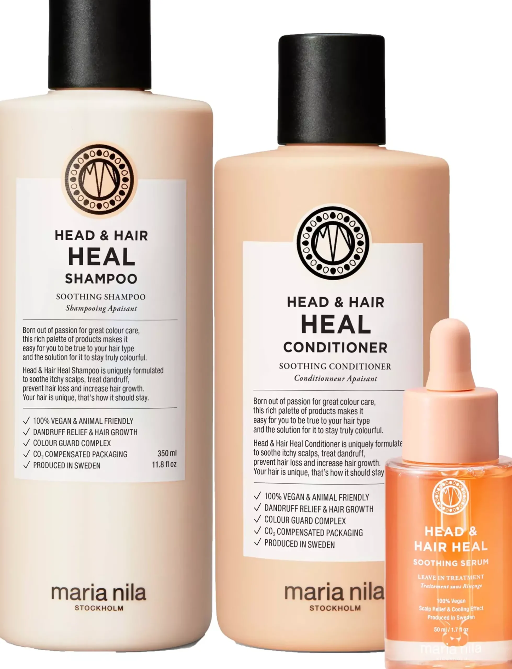 maria nilaHead & Hair Heal Bundle Shampoo 350 ml & Conditioner 300 ml & Serum 50 ml