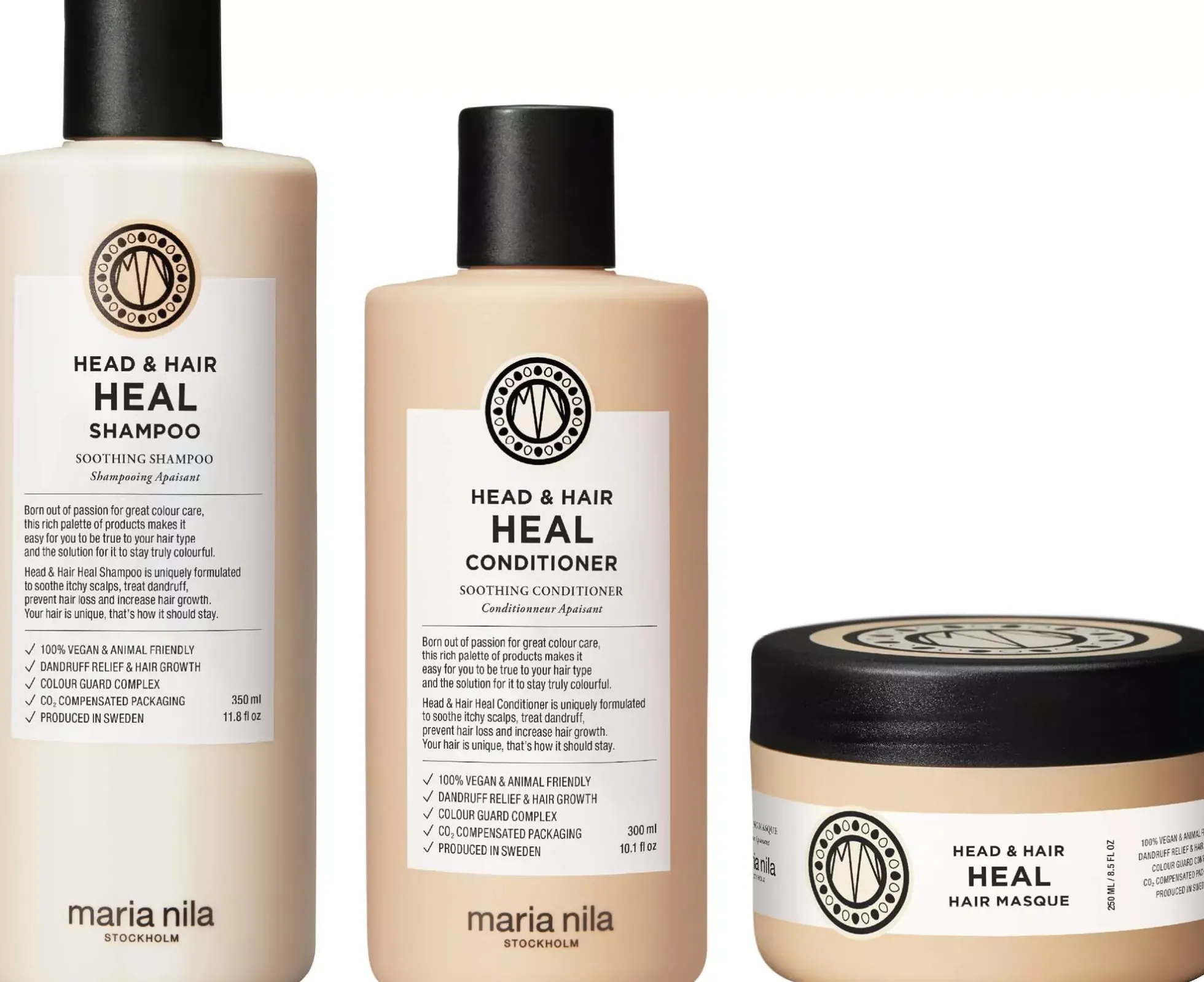 maria nilaHead & Hair Heal Bundle Shampoo 350 ml & Conditioner 300 ml & Masque 250 ml