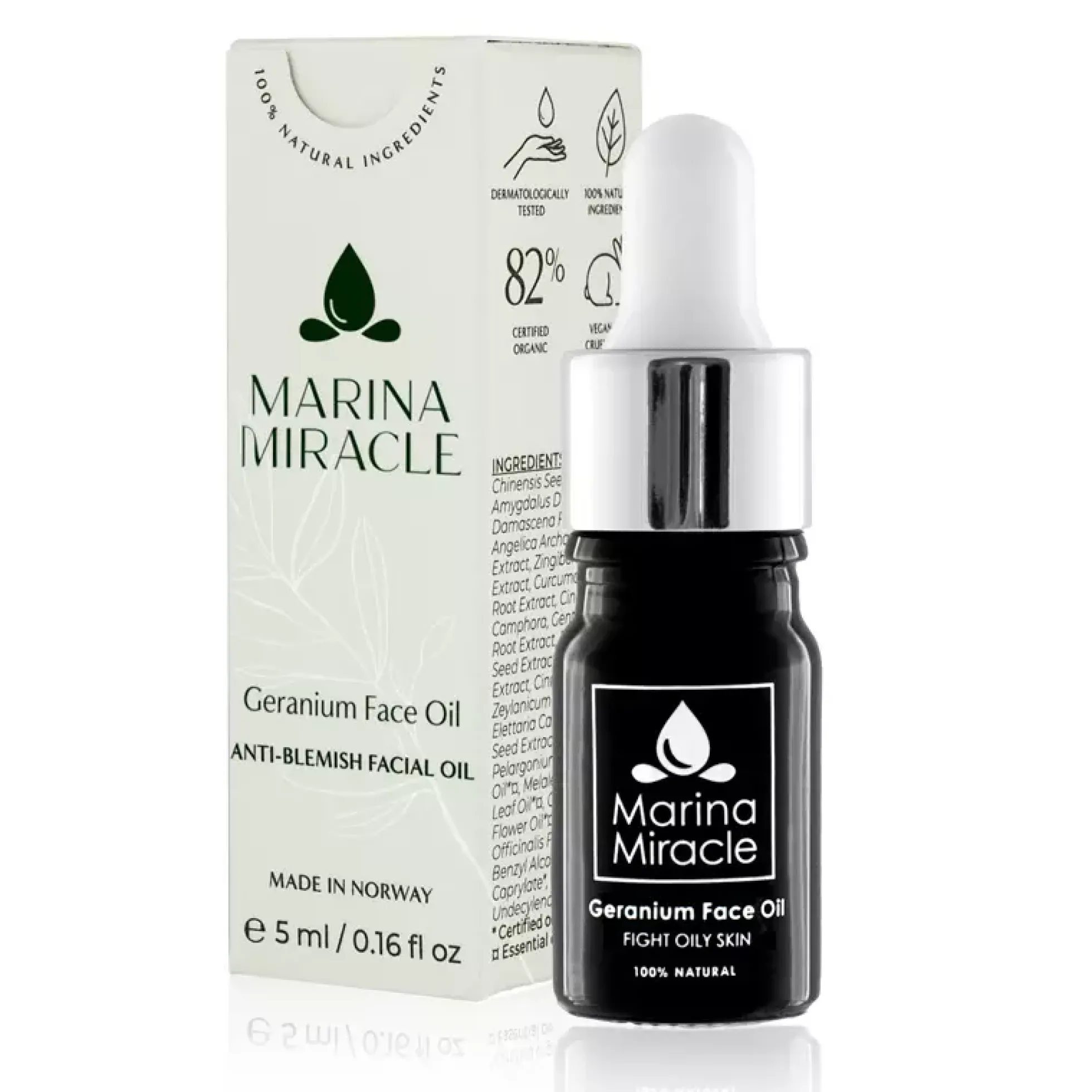 Marina Miracle Geranium Face oil -Travel size 5 ml