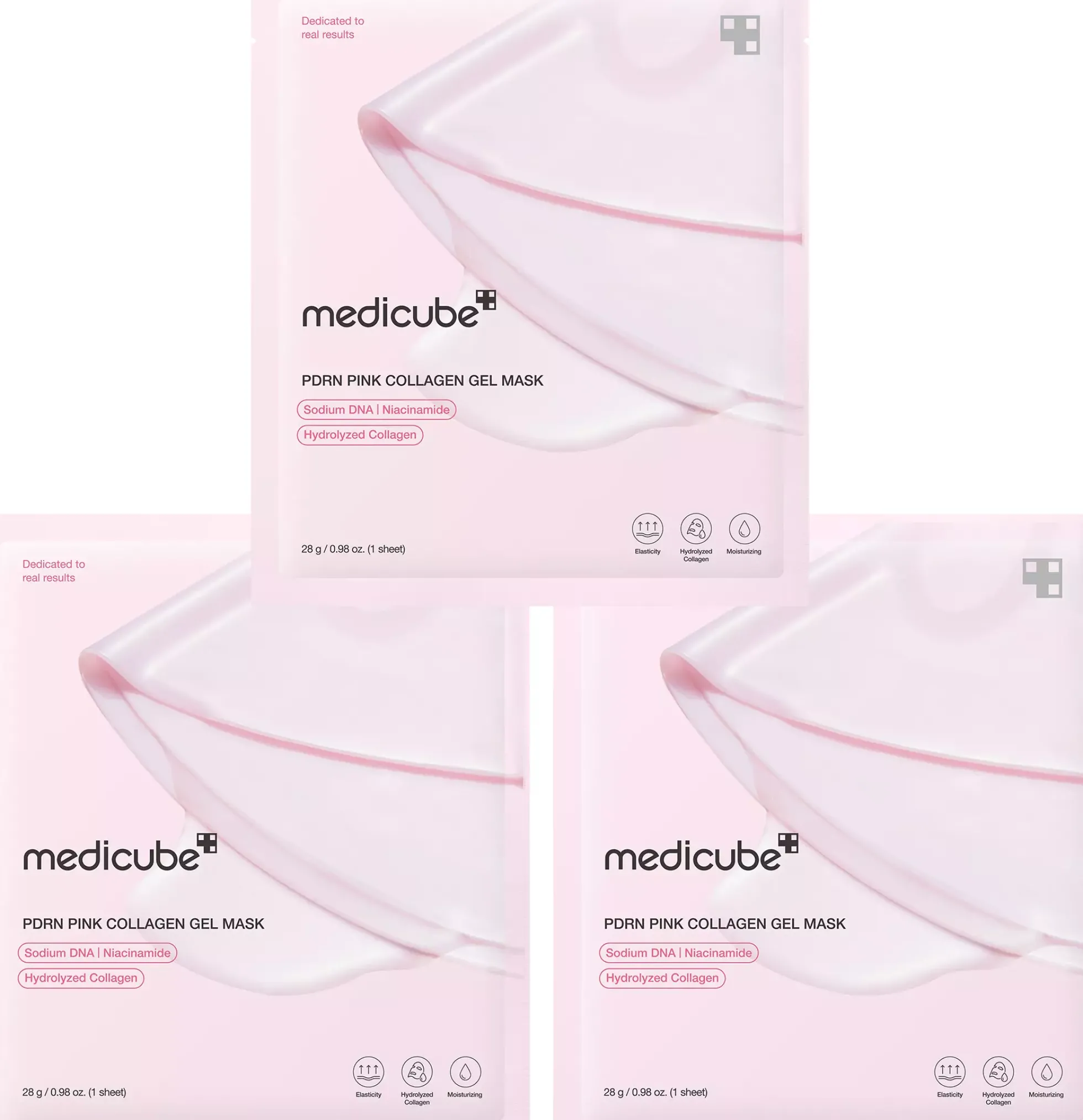 Medicube PDRN Pink Collagen Gel Mask 28 g x 3