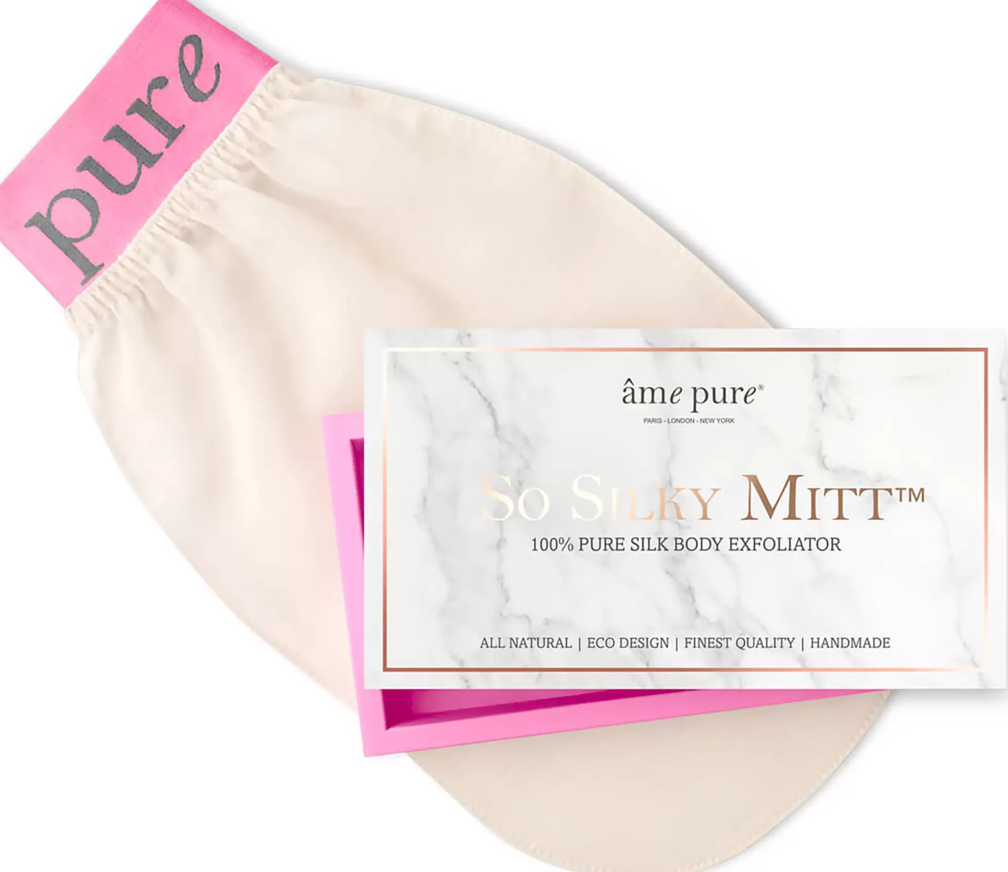 âme pure So Silky Mitt 100% Pure Silk Body Exfoliator