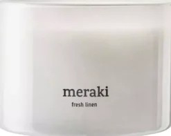 MerakiFresh Linen Scented Candle Medium