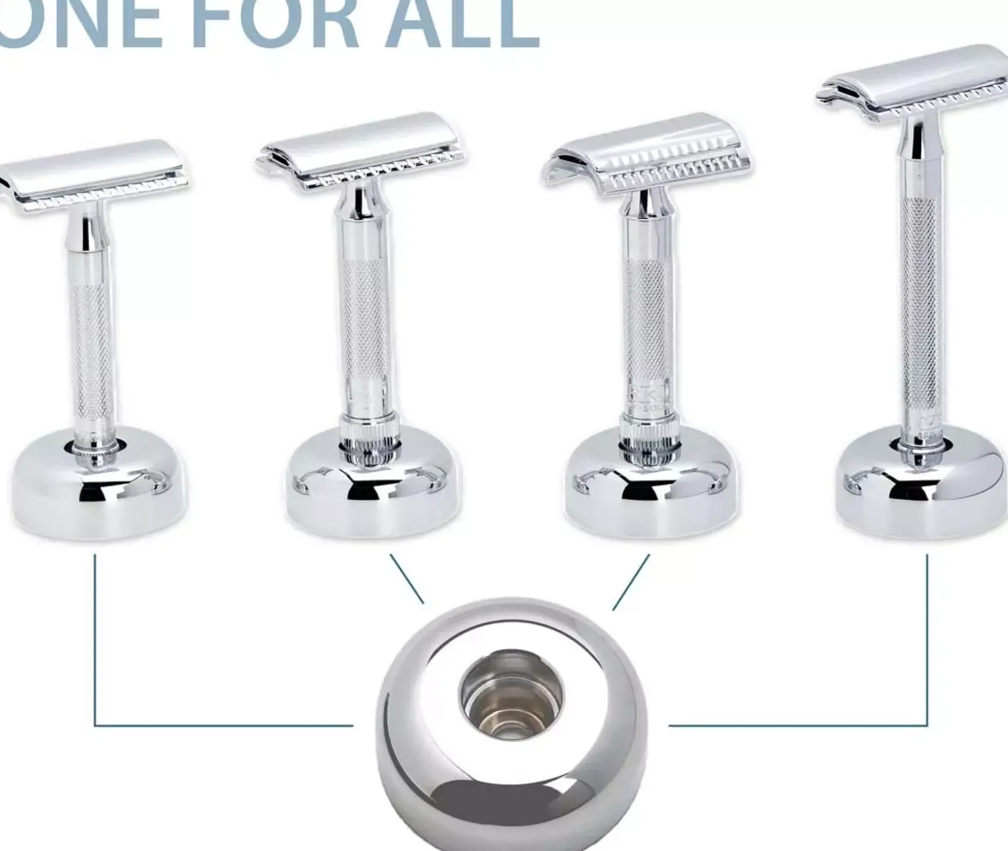 Merkur Solingen Razor Stand 4006 One For All Chrome