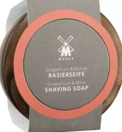 Mühle Grapefruit and Mint Wooden Bowl with Shaving Soap 65 g