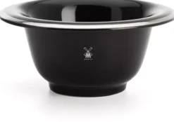 Mühle Porcelain Shaving Bowl Platinum Rim Black