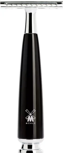 Mühle Rytmo Safety Razor High-Grade Resin Black Closed Comb