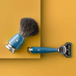 Mühle Rytmo Set Safety Razor + Shaving Brush + Bowl Ash Steamed Pure Badger