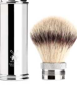 Mühle Syntetisk Reserakborste Chrome Silvertip