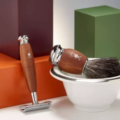 MühleVivo Shaving Set Plum Wood Pure Badger Fusion