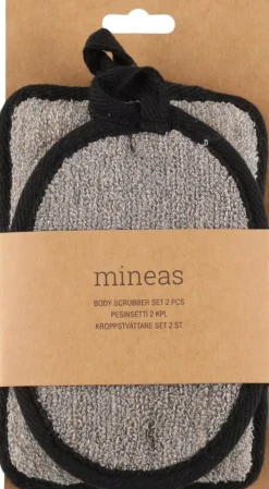 Mineas Body Scrubber Black 2 Pcs Black