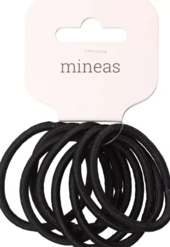 Mineas Hair Band Basic 8 pcs Black