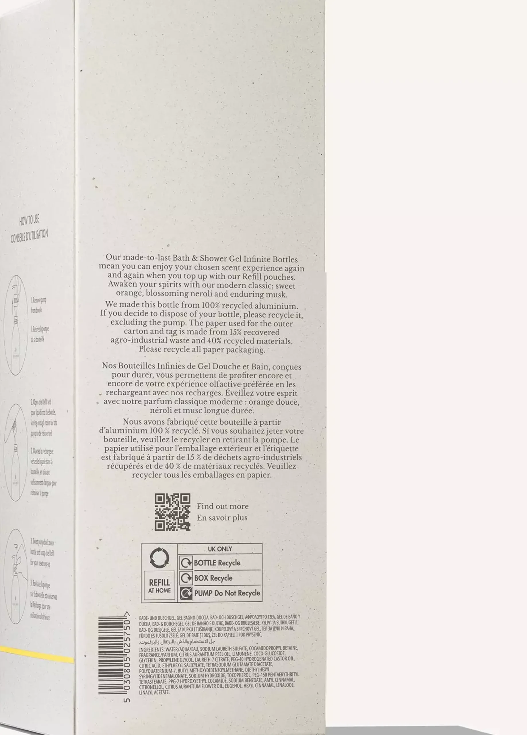 Molton Brown Orange & Bergamot Bath & Shower Gel Infinite Bottle 400 ml