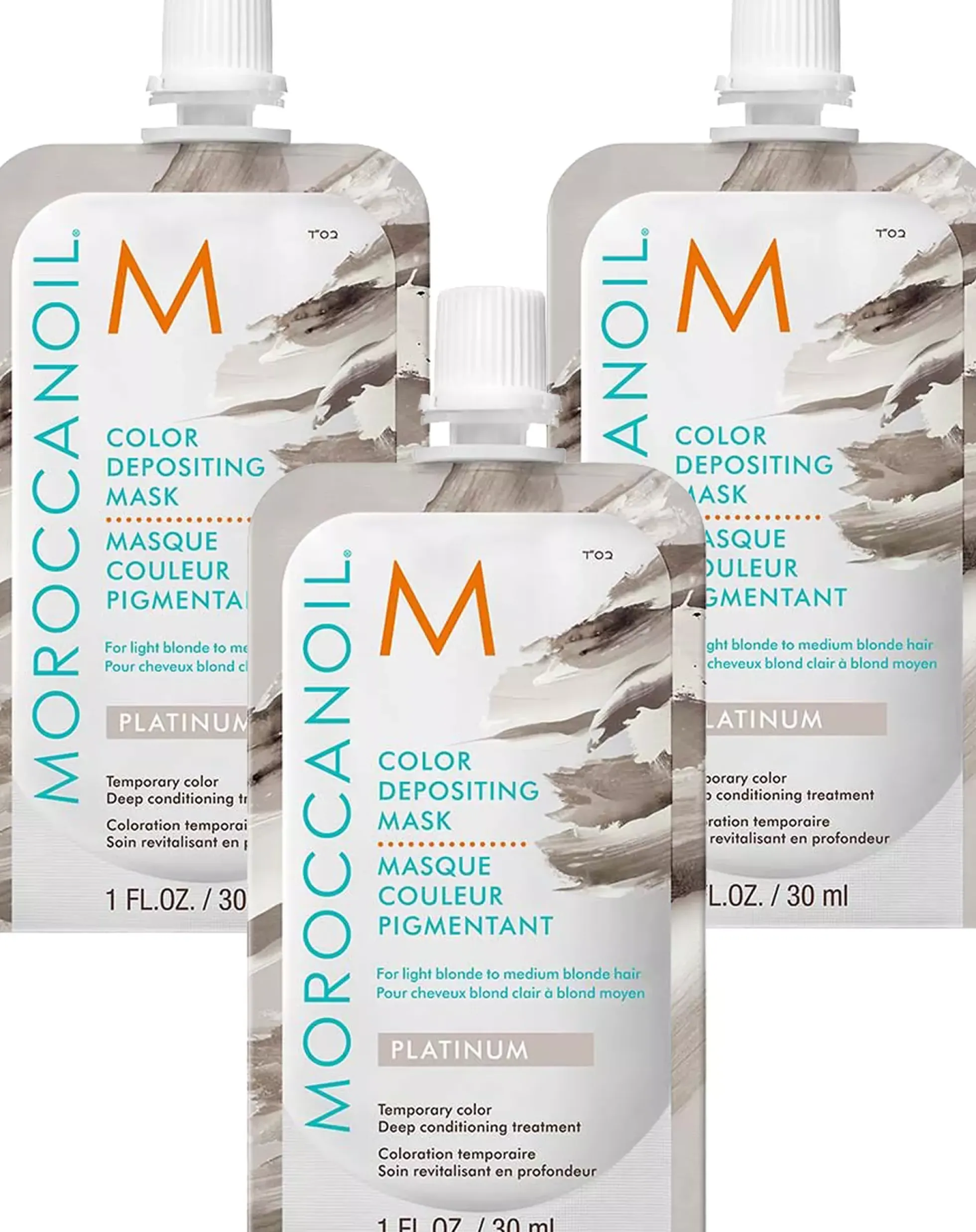 Moroccanoil Color Depositing Mask Platinum 30 ml x 3
