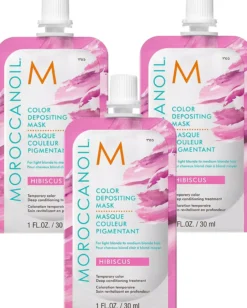Moroccanoil Color Depositing Mask Hibiscus 30 ml x 3