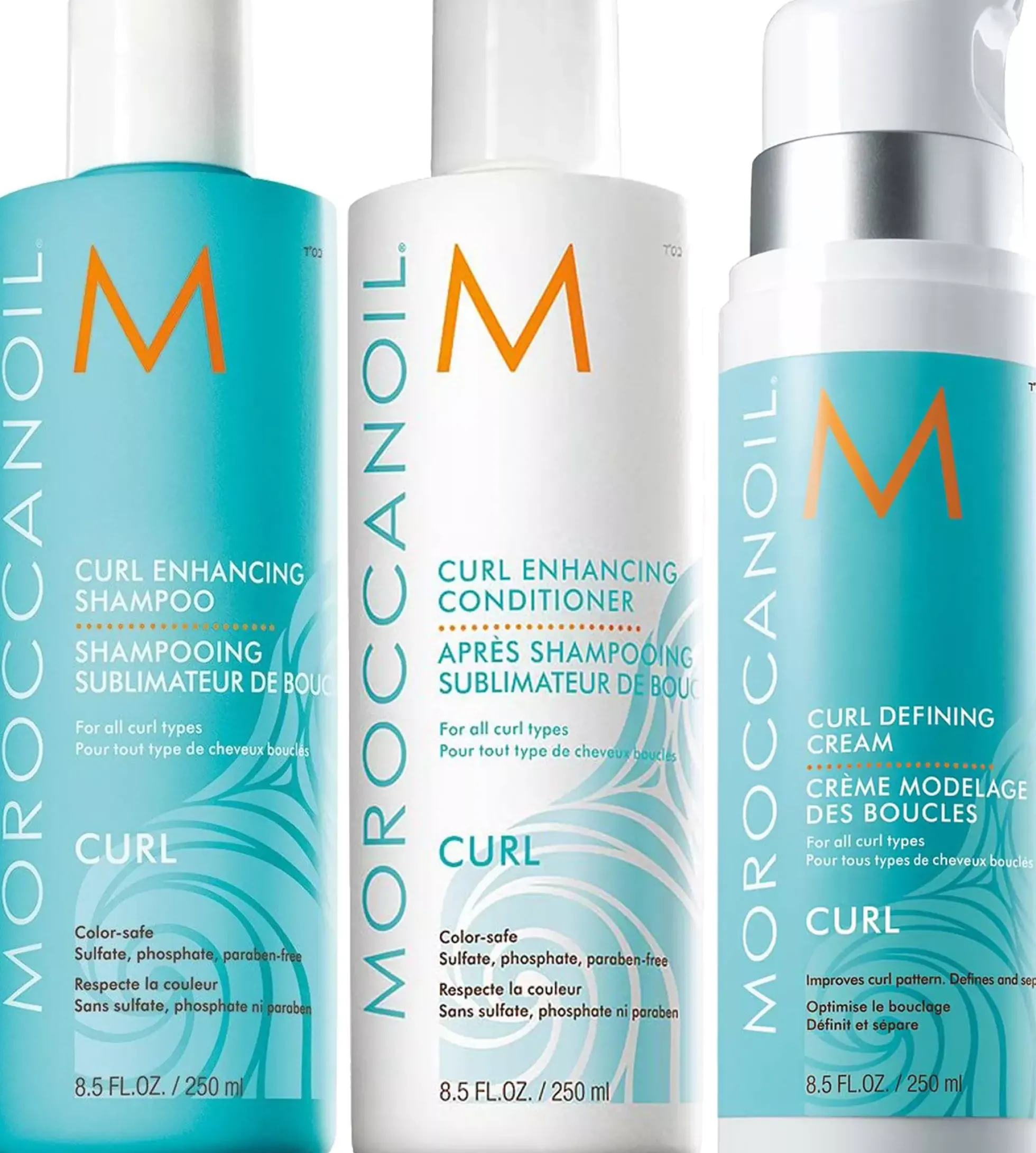 MoroccanoilCurl Bundle Shampoo 250 ml & Conditioner 250 ml & Defining Cream 250 ml