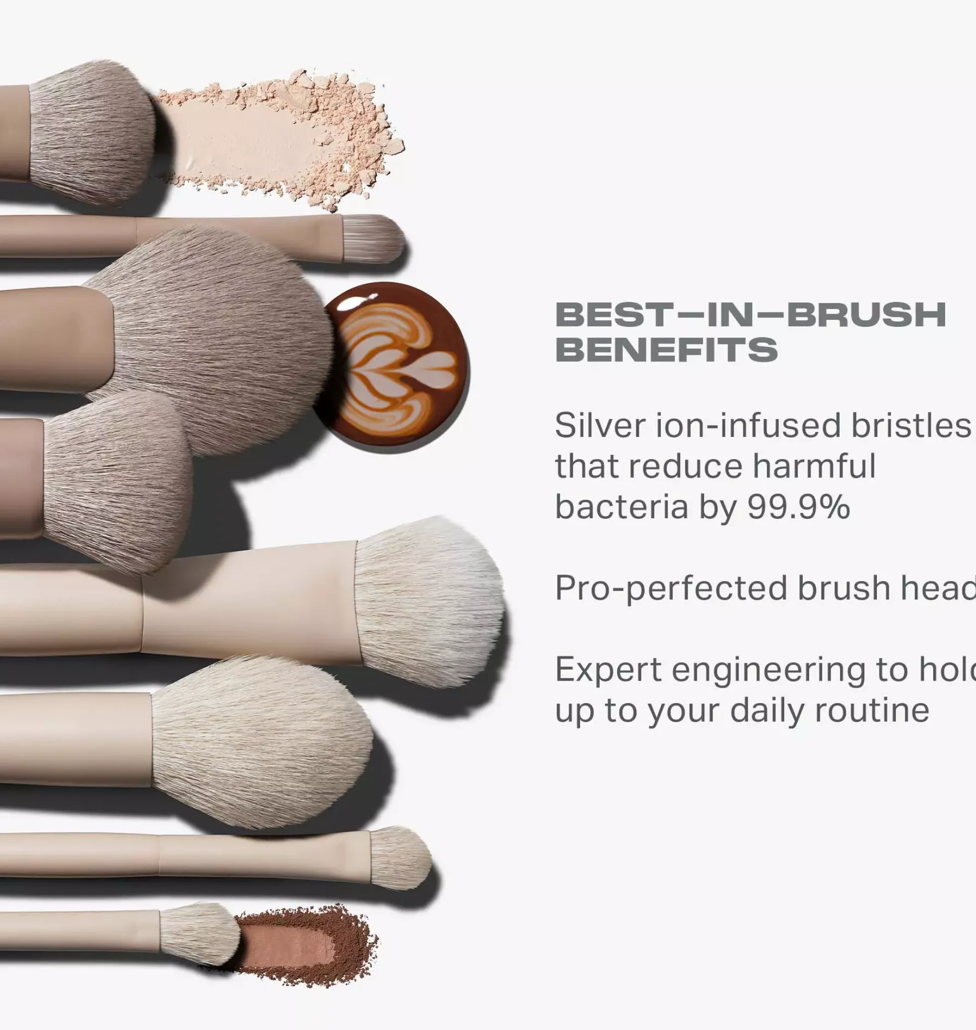 Morphe Iced Mocha 4-Piece Face Brush Set