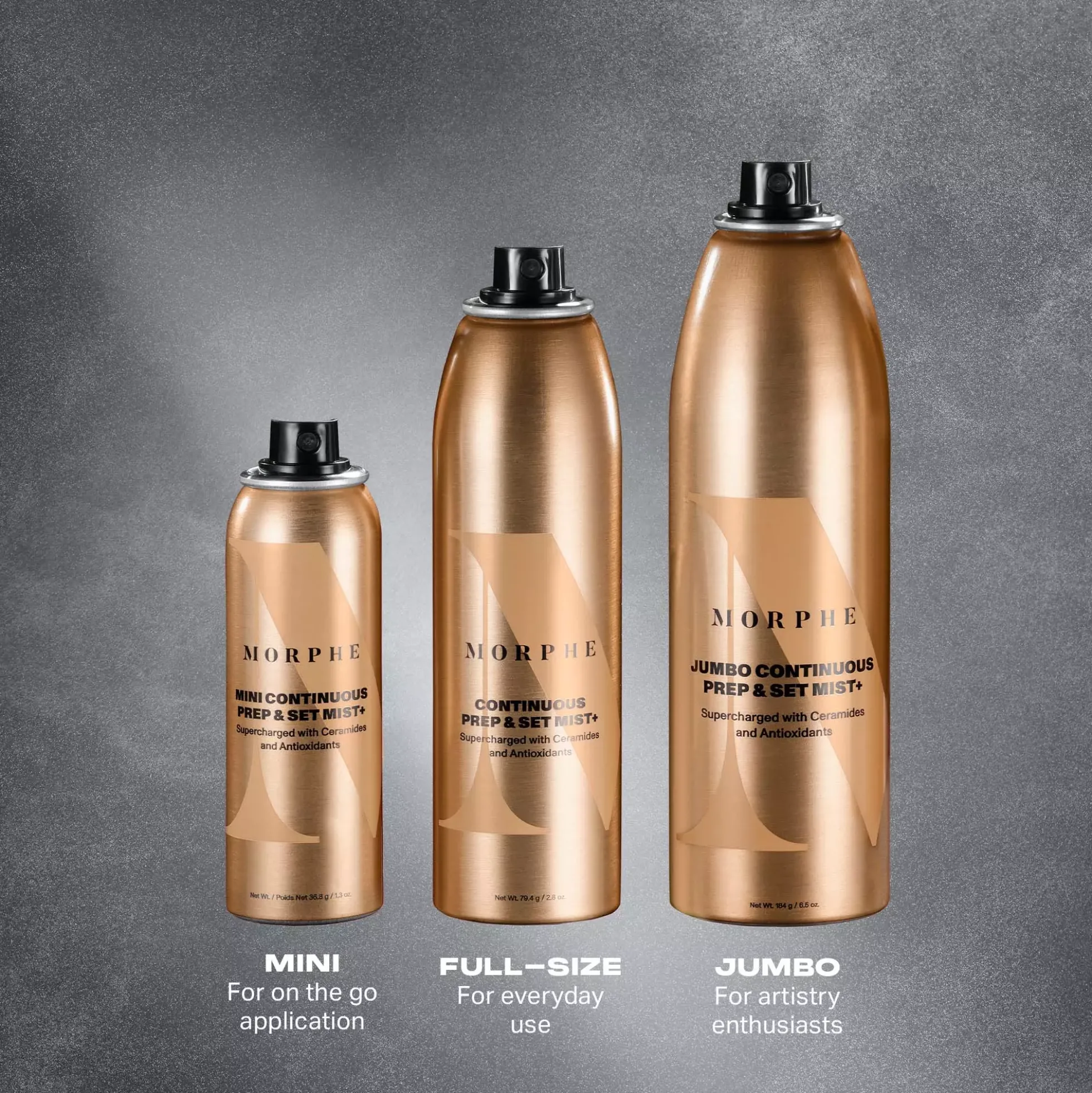 Morphe Jumbo Continuous Prep & Set Mist+ Supercharged With Antioxidants And Ceramides Jumbo