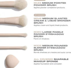 Morphe Oat Latte 5-Piece Face & Eye Brush Set