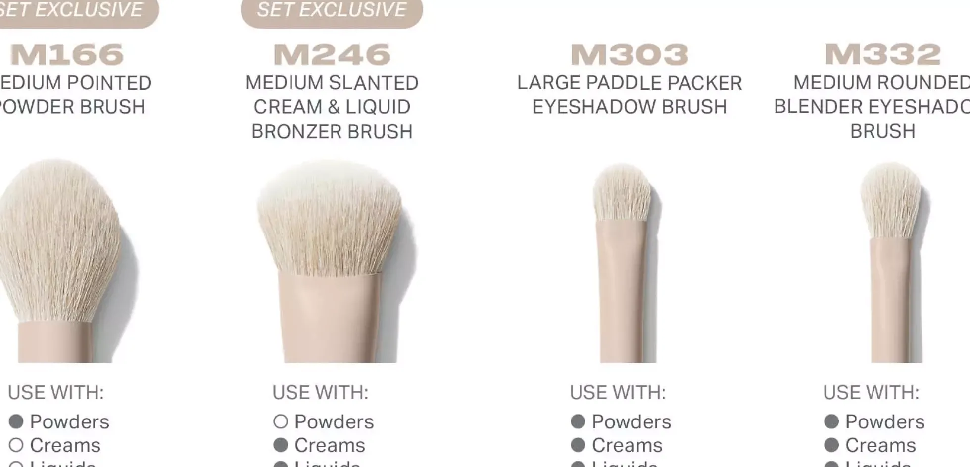 Morphe Oat Latte 5-Piece Face & Eye Brush Set