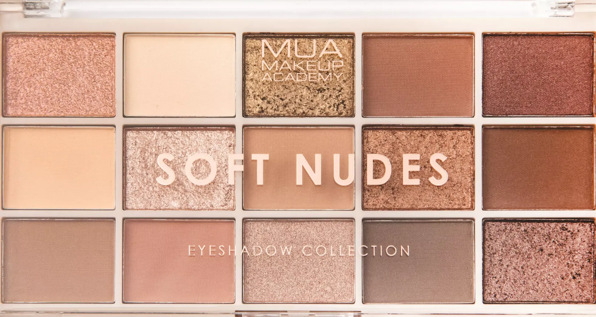 MUA Makeup Academy Eyeshadow Palette 15 Shades Soft Nudes