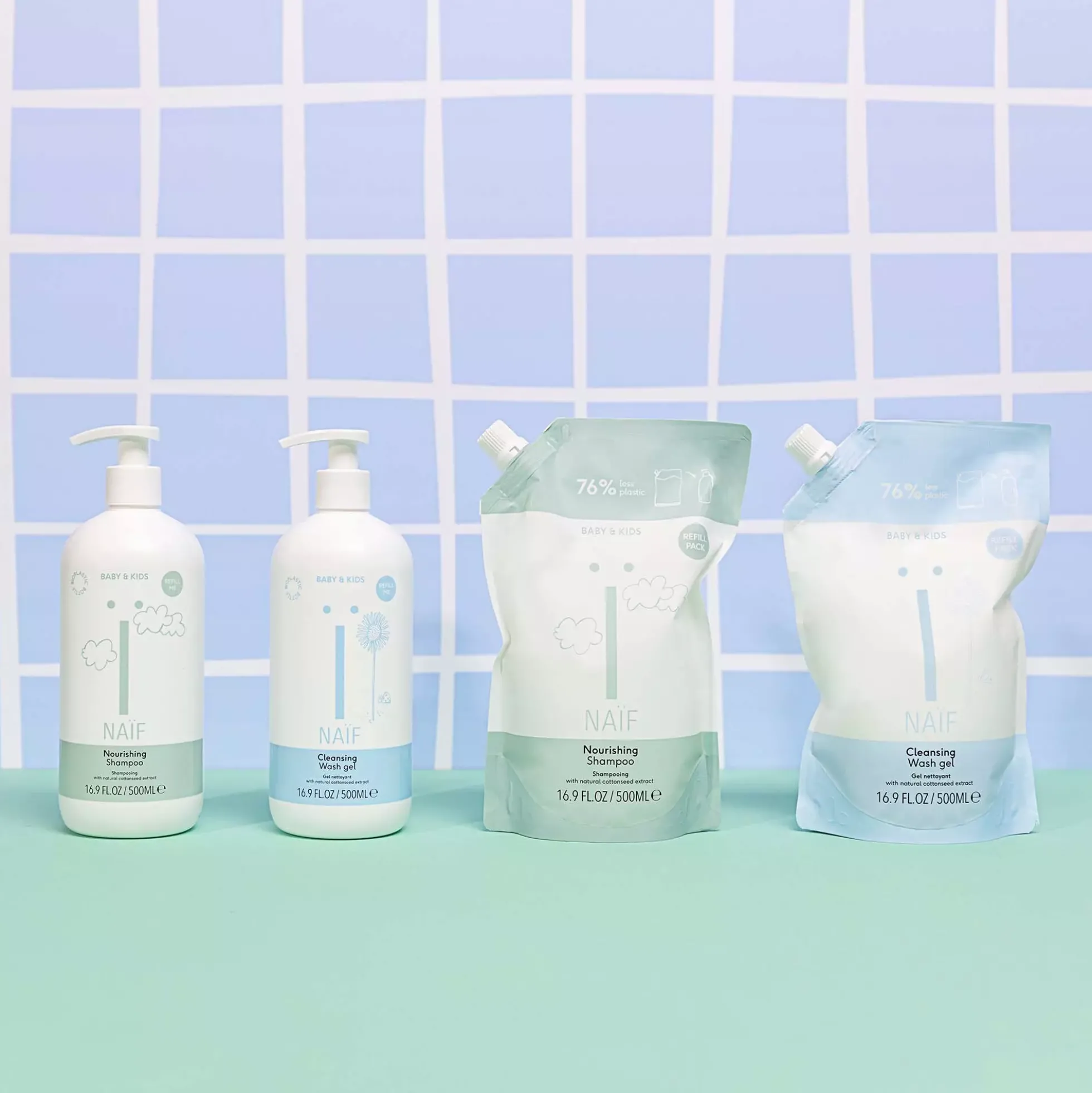 NAÏFBaby & Kids Cleansing Wash Gel Refill Pack 500 ml