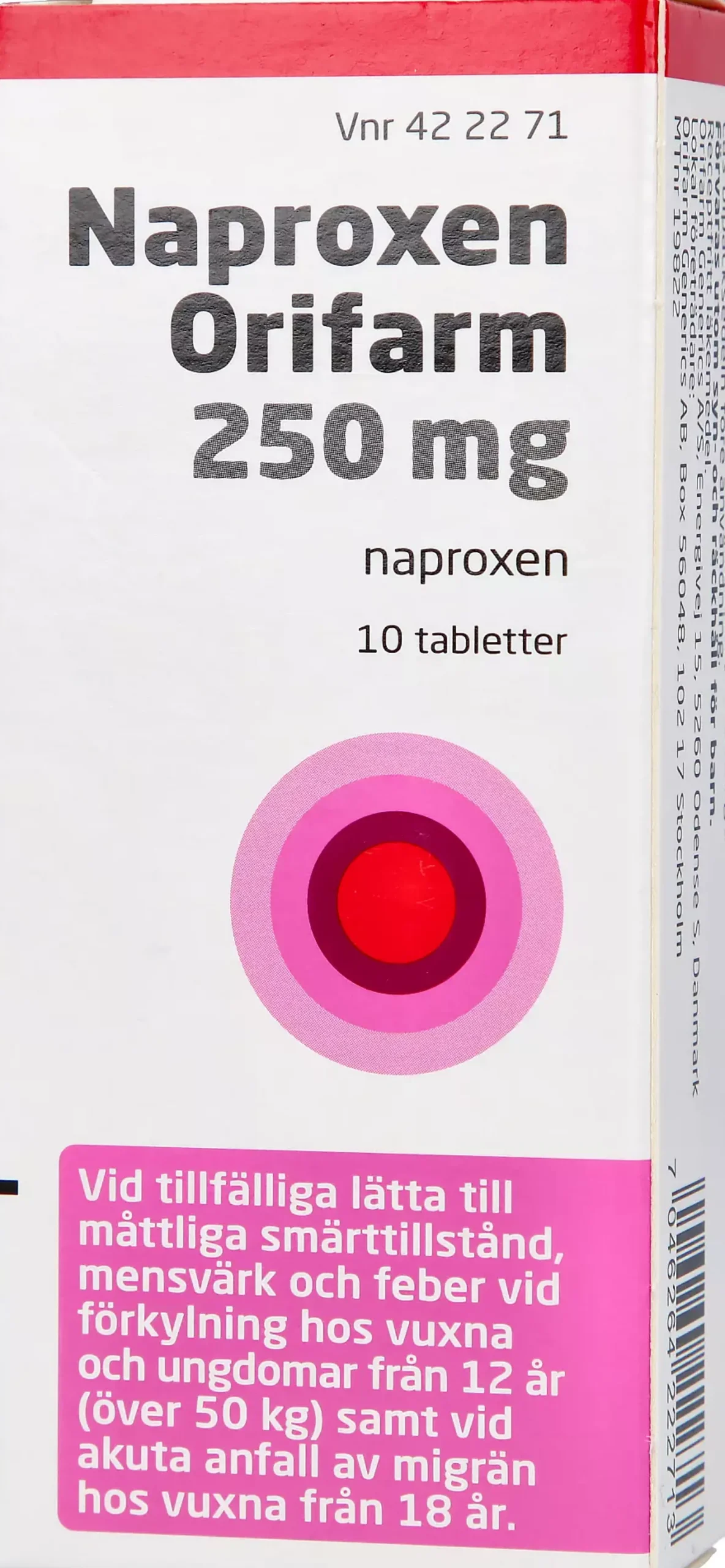 Naproxen Orifarm Tablett 250mg 10 st