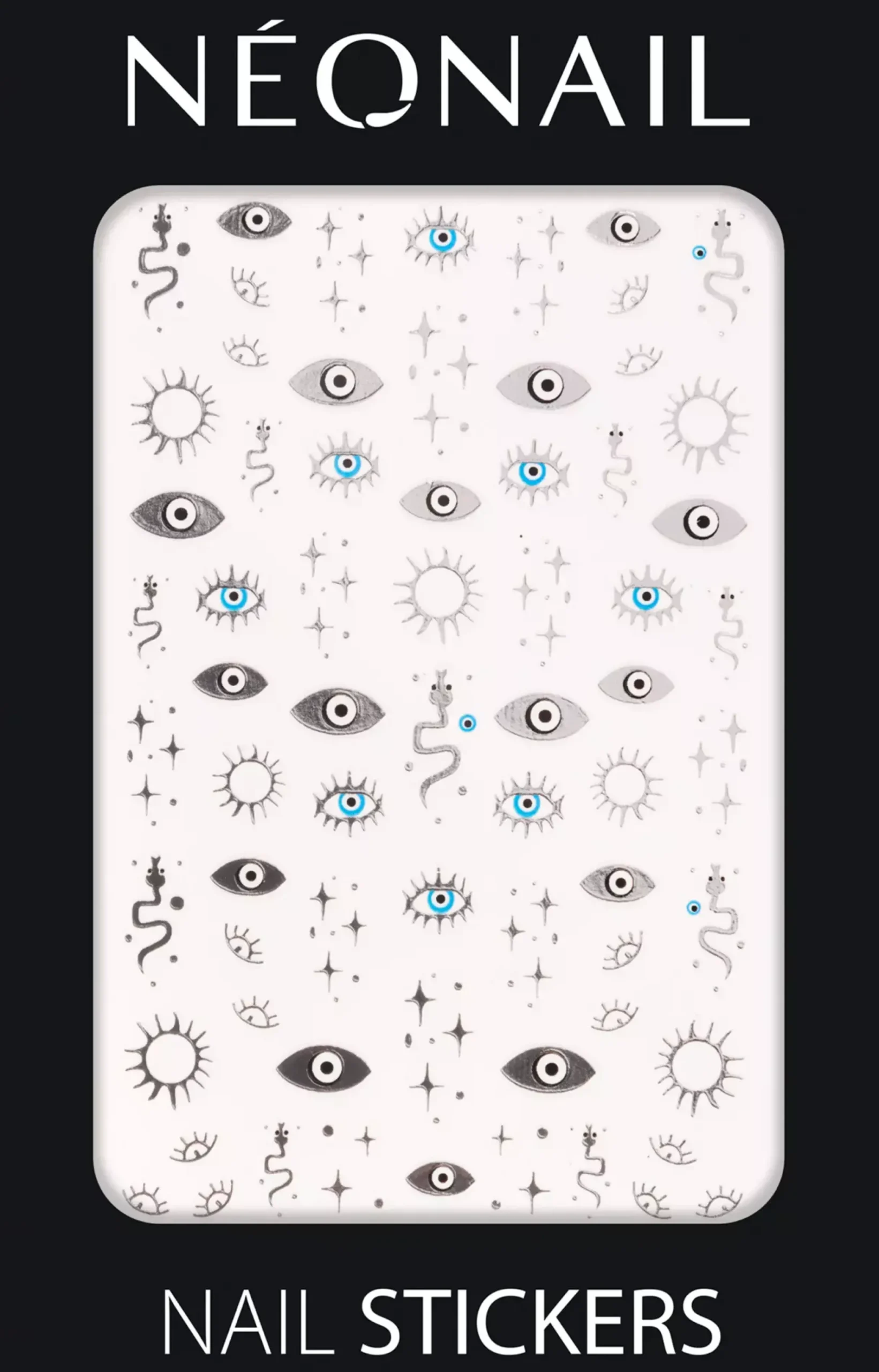 NEONAILLet Them Glow Nail Stickers Boho Silver